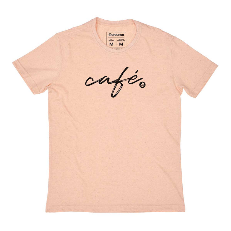 Recycled Polyester + Linen Men's T-shirt - Coffee
