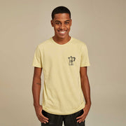 Recycled Polyester + Linen Men's T-shirt - Moka