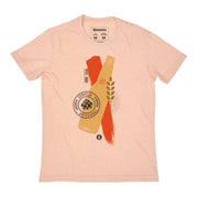 Recycled Polyester + Linen Men's T-shirt - Craft Beer