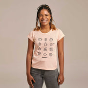 Recycled Polyester + Linen Women's T-shirt - Coffee Lovers