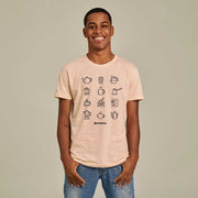 Recycled Polyester + Linen Men's T-shirt - Coffee Lovers