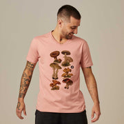 Men's V-neck T-shirt - Mushrooms