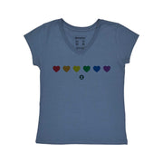 Women's V-neck T-shirt - Color Heart