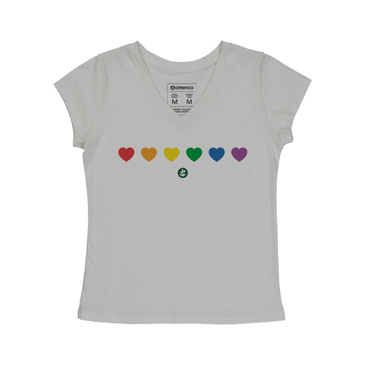 Women's V-neck T-shirt - Color Heart