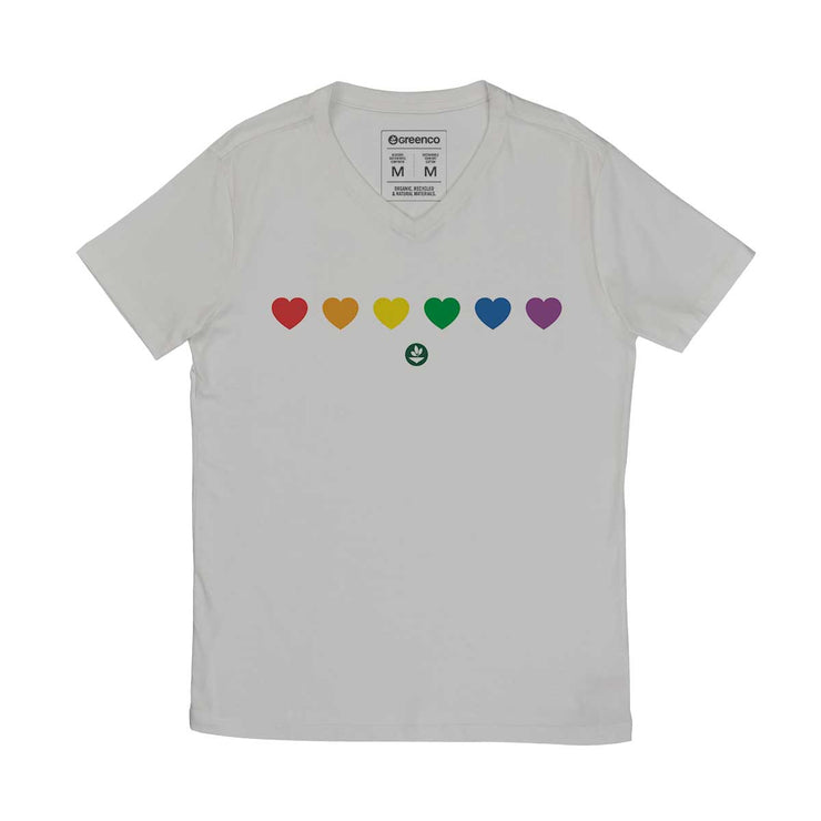 Men's V-neck T-shirt - Color Heart