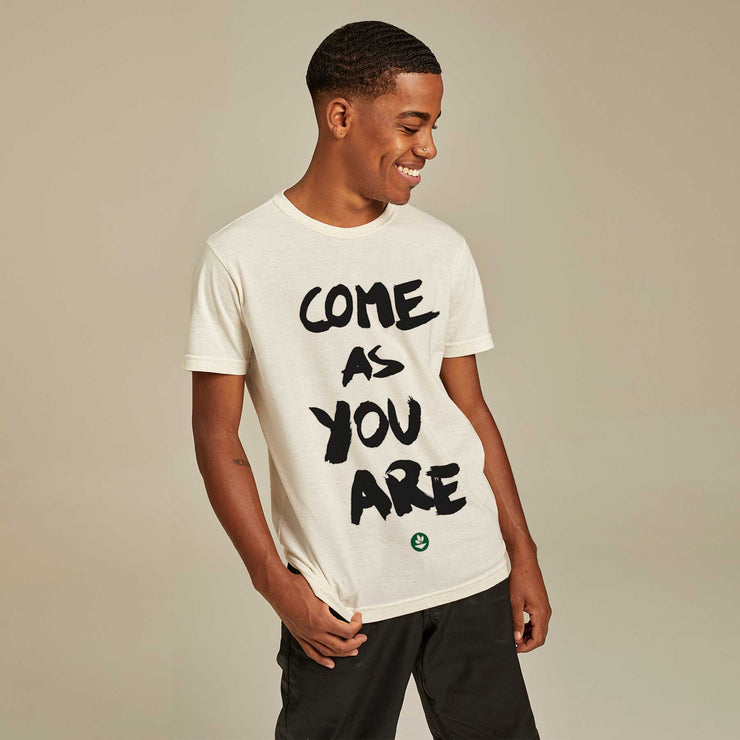 Recycled Polyester + Linen Men's T-shirt - Come As You Are