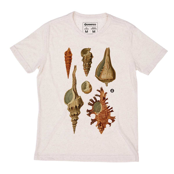 Recycled Polyester + Linen Men's T-shirt - Shells