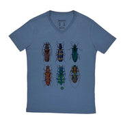 Men's V-neck T-shirt - Colored Beetles