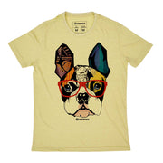 Recycled Polyester + Linen Men's T-shirt - Dog Hipster