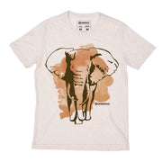 Recycled Polyester + Linen Men's T-shirt - Elephant