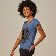 Women's V-neck T-shirt - Elephant