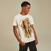 Recycled Polyester + Linen Men's T-shirt - Elephant