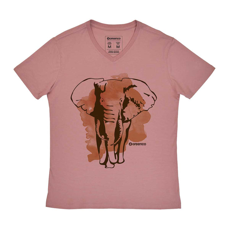 Men's V-neck T-shirt - Elephant