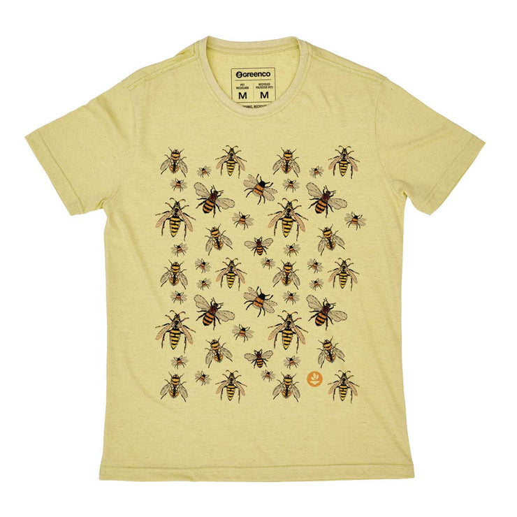 Recycled Polyester + Linen Men's T-shirt - Swarm