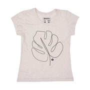 Recycled Polyester + Linen Women's T-shirt - Leaf Backside