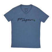 Men's V-neck T-shirt - Go Vegan