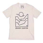 Recycled Polyester + Linen Men's T-shirt - Grand Canyon