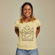 Recycled Polyester + Linen Women's T-shirt - Grand Canyon