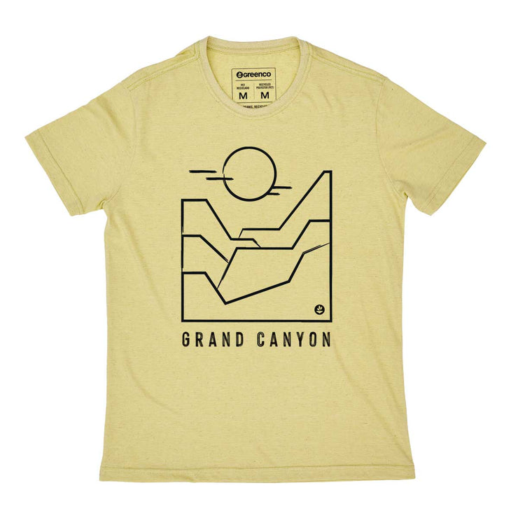 Recycled Polyester + Linen Men's T-shirt - Grand Canyon