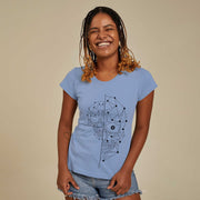 Organic Cotton Women's T-shirt - Half Skull