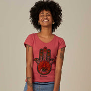 Recotton Women's T-shirt - Hamsa Color