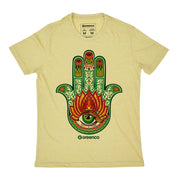 Recycled Polyester + Linen Men's T-shirt - Hamsa Color