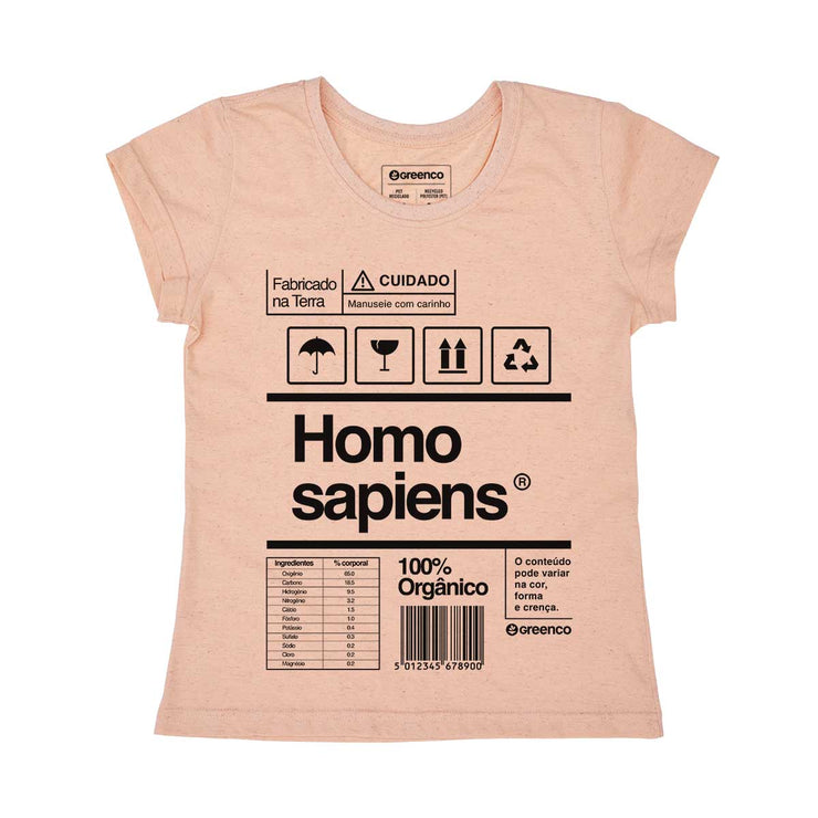 Recycled Polyester + Linen Women's T-shirt - Homo Sapiens