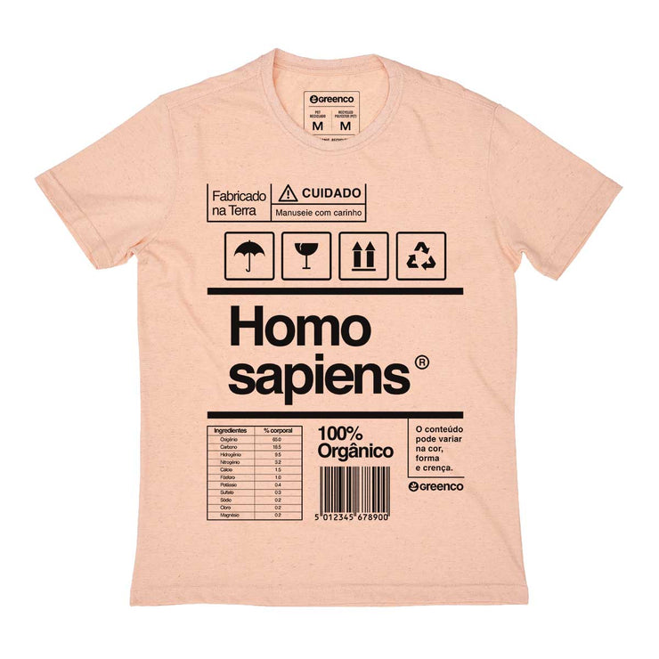 Recycled Polyester + Linen Men's T-shirt - Homo Sapiens