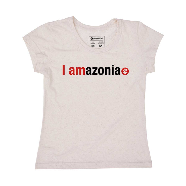 Recycled Polyester + Linen Women's T-shirt - I Amazonia