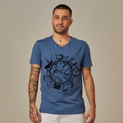 Men's V-neck T-shirt - I Love Bike