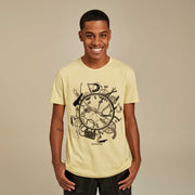 Recycled Polyester + Linen Men's T-shirt - I Love Bike