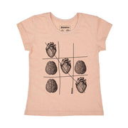 Recycled Polyester + Linen Women's T-shirt - Emotion Tic-Tac-Toe