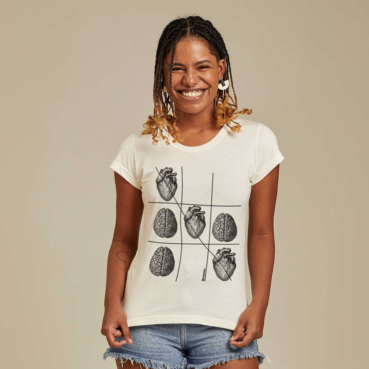 Organic Cotton Women's T-shirt - Emotion Tic-Tac-Toe