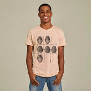 Recycled Polyester + Linen Men's T-shirt - Reason Tic-Tac-Toe