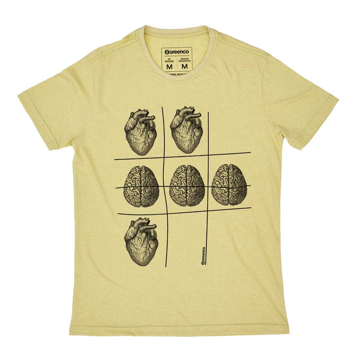 Recycled Polyester + Linen Men's T-shirt - Reason Tic-Tac-Toe