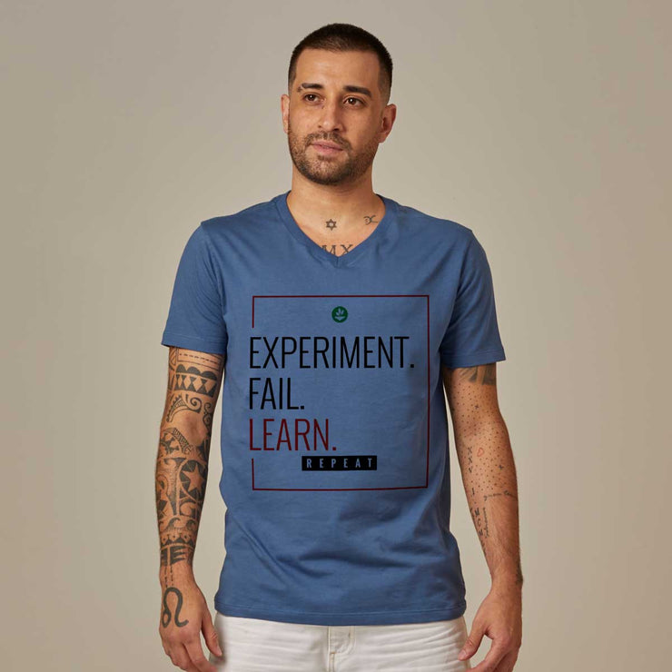 Men's V-neck T-shirt - Learn