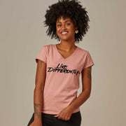 Women's V-neck T-shirt - Live Differently