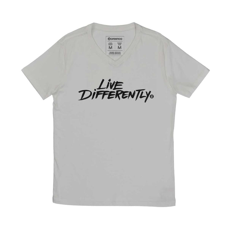 Men's V-neck T-shirt - Live Differently
