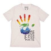 Recycled Polyester + Linen Men's T-shirt - More Love Less Hate