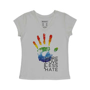 Women's V-neck T-shirt - More Love Less Hate