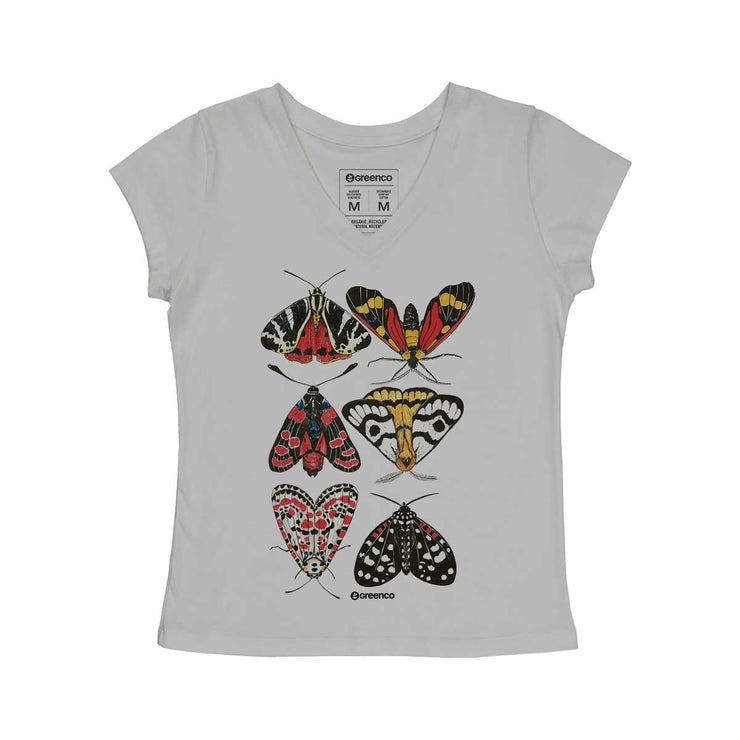 Women's V-neck T-shirt - Moths
