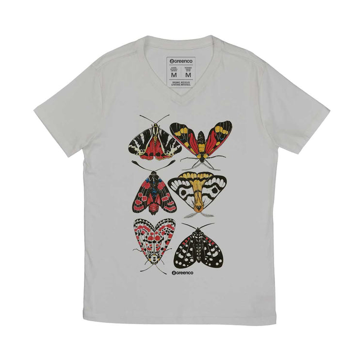 Men's V-neck T-shirt - Moths