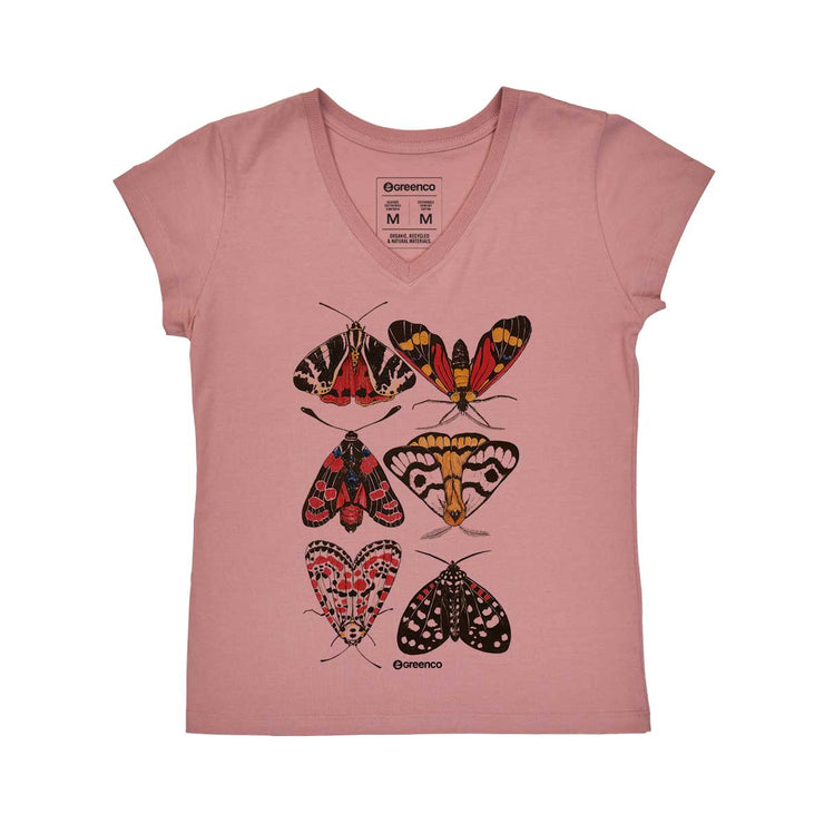 Women's V-neck T-shirt - Moths