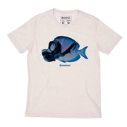 Recycled Polyester + Linen Men's T-shirt - Mask Fish