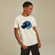 Recycled Polyester + Linen Men's T-shirt - Mask Fish
