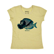 Recycled Polyester + Linen Women's T-shirt - Mask Fish