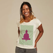 Recycled Polyester + Linen Women's T-shirt - Meditation