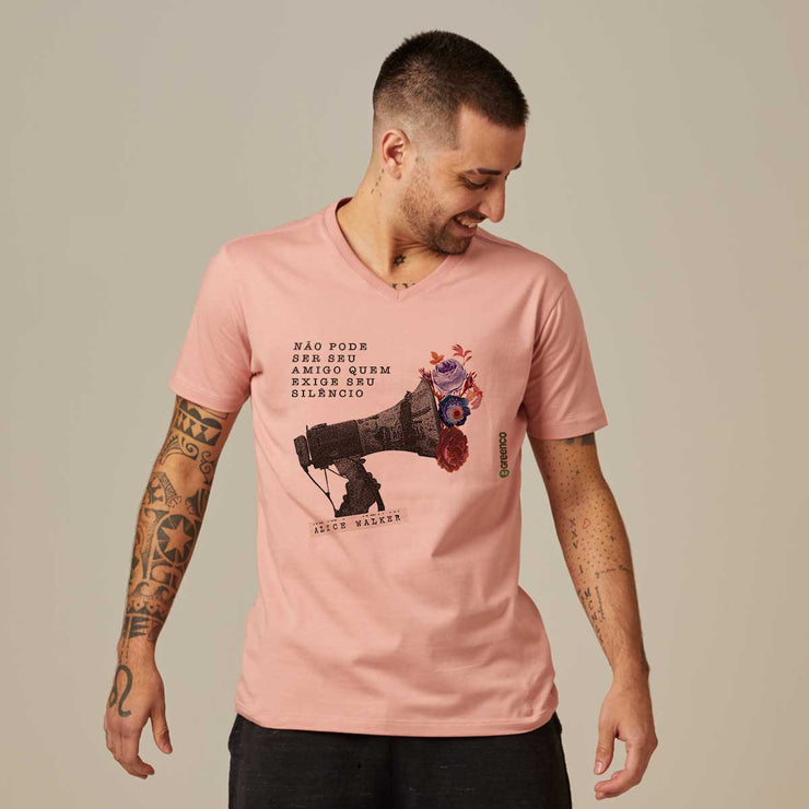 Men's V-neck T-shirt - Megaphone
