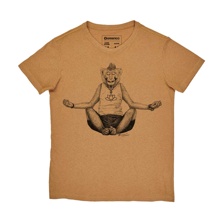 Recotton Men's T-shirt - Monkey Yoga