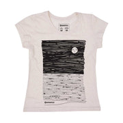 Recycled Polyester + Linen Women's T-shirt - Moon Eyes